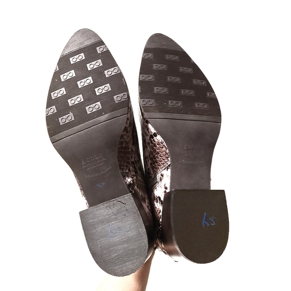 BLONDO Vella Snakeskin Waterproof Brown Ankle Boots Booties size 8M - Picture 8 of 8